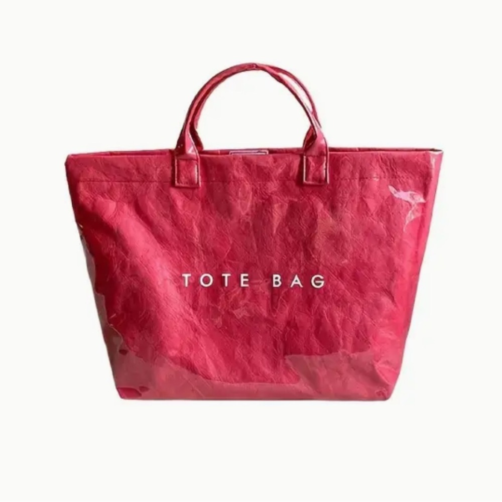 Large Kraft Shopping or Beach Tote Bag w/PVC Coating in Multiple Colors ❤️NEW❤️ - Picture 4 of 5